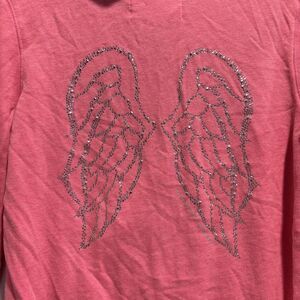 Victoria’s Secret Supermodel Essentials Angel Wing Rhinestones Pink Hoodie Small